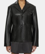 Kendall Jenner Black Leather Blazer