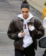 Kendall Jenner Bomber Leather Jacket