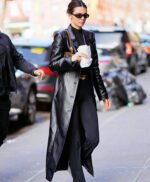 Kendall Jenner Long Leather Coat