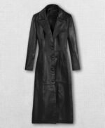 Kendall Jenner Long Leather Coat