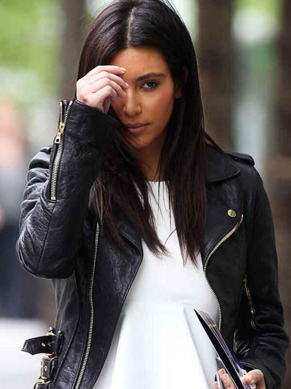 Kim Kardashian Motorcycle Leather Jacket