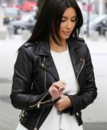 Kim Kardashian Motorcycle Leather Jacket