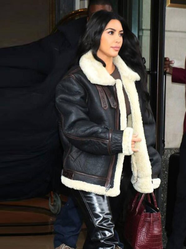 Kim Kardashian Original Leather with Genuine Fur Jacket