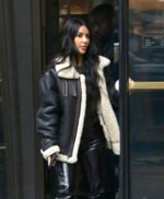 Kim Kardashian Original Leather with Genuine Fur Jacket