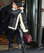 Kim Kardashian Original Leather with Genuine Fur Jacket