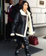 Kim Kardashian Original Leather with Genuine Fur Jacket