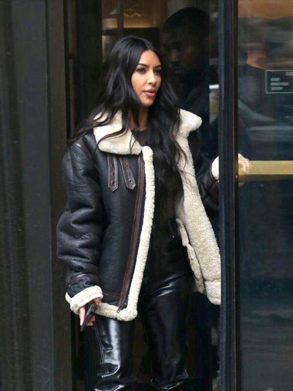 Kim Kardashian Original Leather with Genuine Fur Jacket