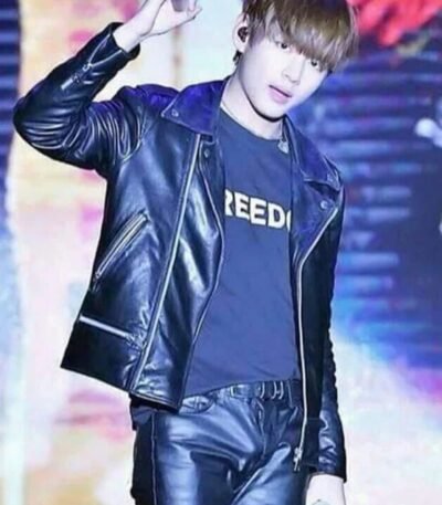Kim Taehyung Leather Jacket For Men