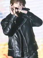 Kim Taehyung Leather Jacket For Men