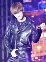 Kim Taehyung Leather Jacket For Men