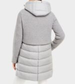 Knit Overlay Puffer Coat