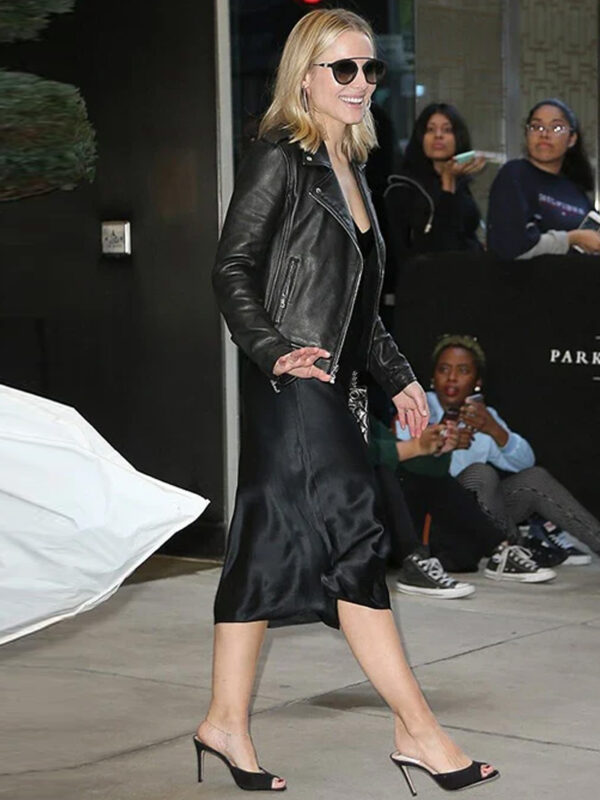 Kristen Bell Black Leather Jacket