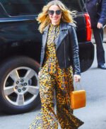 Kristen Bell Black Leather Jacket