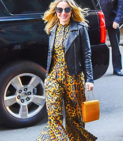 Kristen Bell Black Leather Jacket