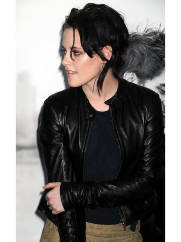 Kristen Stewart Black Leather Jacket