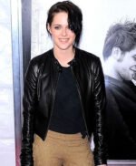 Kristen Stewart Black Leather Jacket