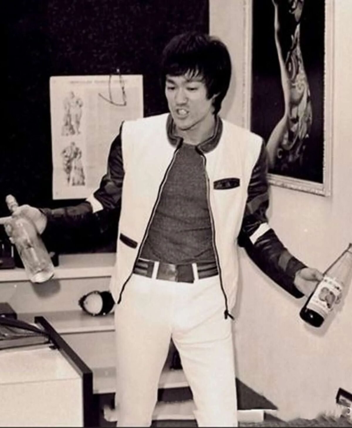 Kung Fu Classic Vintage Celebrity Bruce Lee Leather Jacket