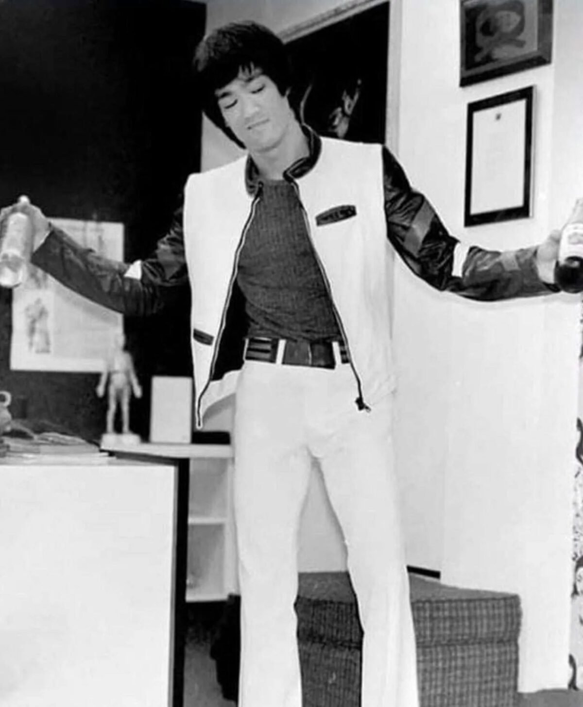 Kung Fu Classic Vintage Celebrity Bruce Lee Leather Jacket