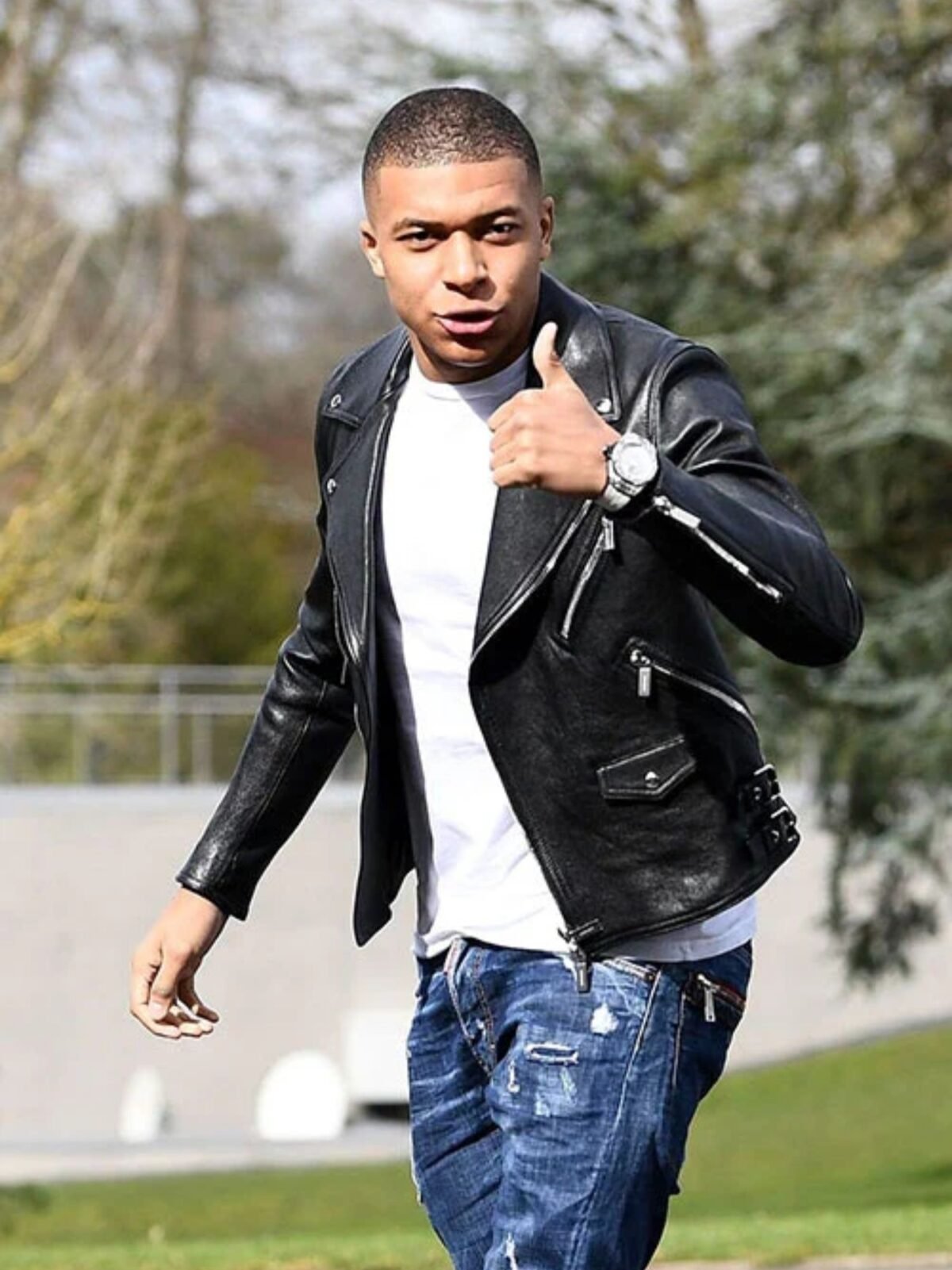 Kylian Mbappe Leather Jacket
