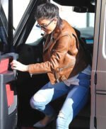 Kylie Jenner Brown Leather Jacket
