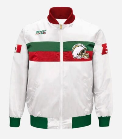 LA Chargers Mexico 2019 White Satin Jacket