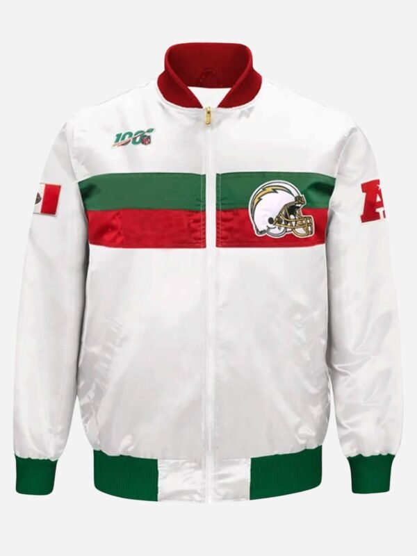 LA Chargers Mexico 2019 White Satin Jacket