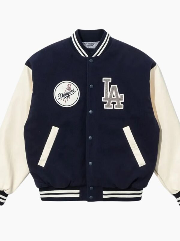 LA Dodgers Navy Varsity Baseball Jacket