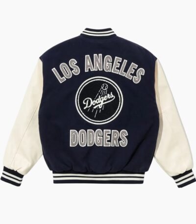 LA Dodgers Navy Varsity Baseball Jacket