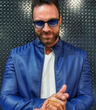 LA Knight Red Jacket On NXT Leather Jacket