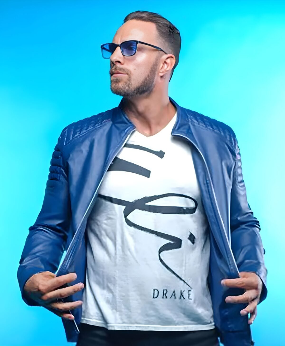 LA Knight Red Jacket On NXT Leather Jacket