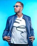 LA Knight Red Jacket On NXT Leather Jacket