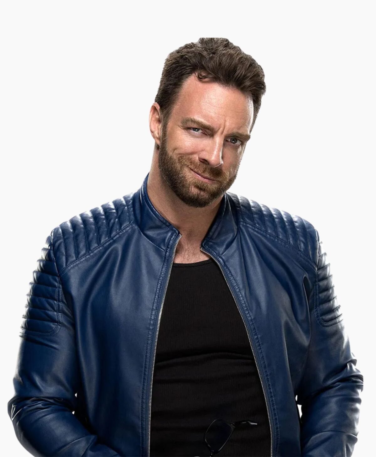 LA Knight Red Jacket On NXT Leather Jacket