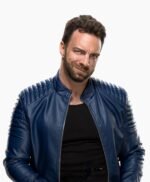 LA Knight Red Jacket On NXT Leather Jacket