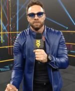 LA Knight Red Jacket On NXT Leather Jacket