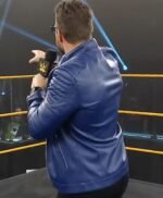 LA Knight Red Jacket On NXT Leather Jacket