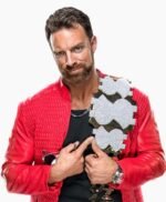 LA Knight WWE Red Leather Jacket