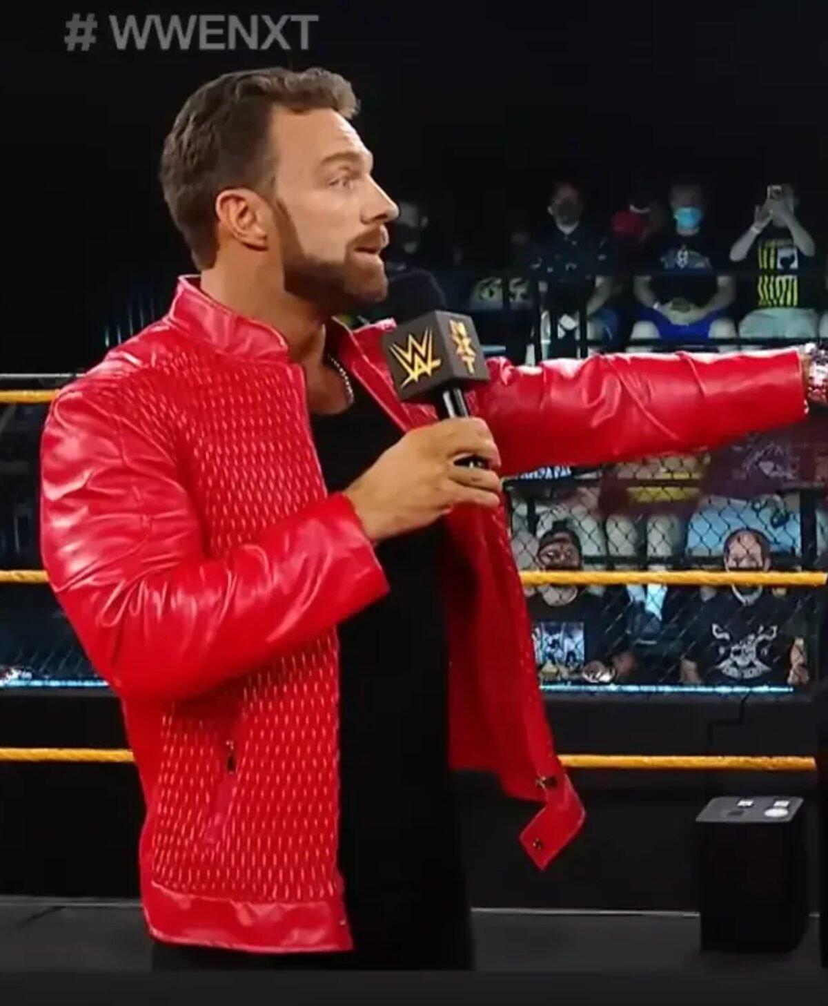 LA Knight WWE Red Leather Jacket