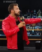 LA Knight WWE Red Leather Jacket