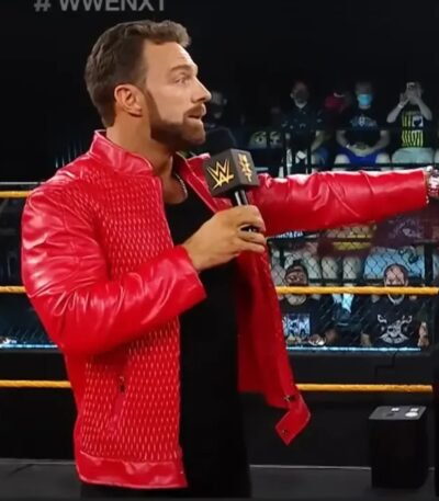 LA Knight WWE Red Leather Jacket