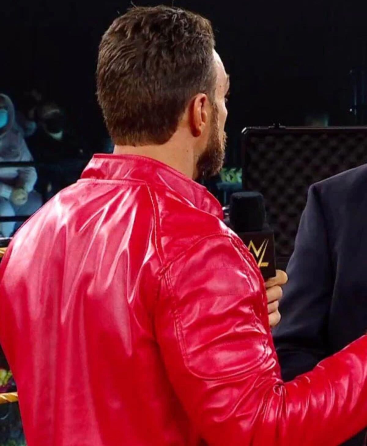 LA Knight WWE Red Leather Jacket
