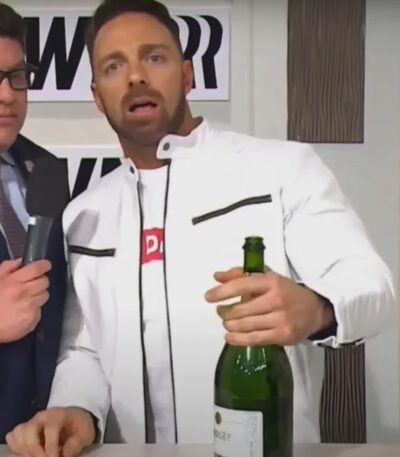 LA Knight WWE White Leather Jacket