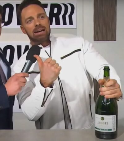 LA Knight WWE White Leather Jacket