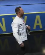LA Knight WWE White Leather Jacket