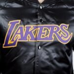 LA Lakers Forward Power Black Satin Jacket