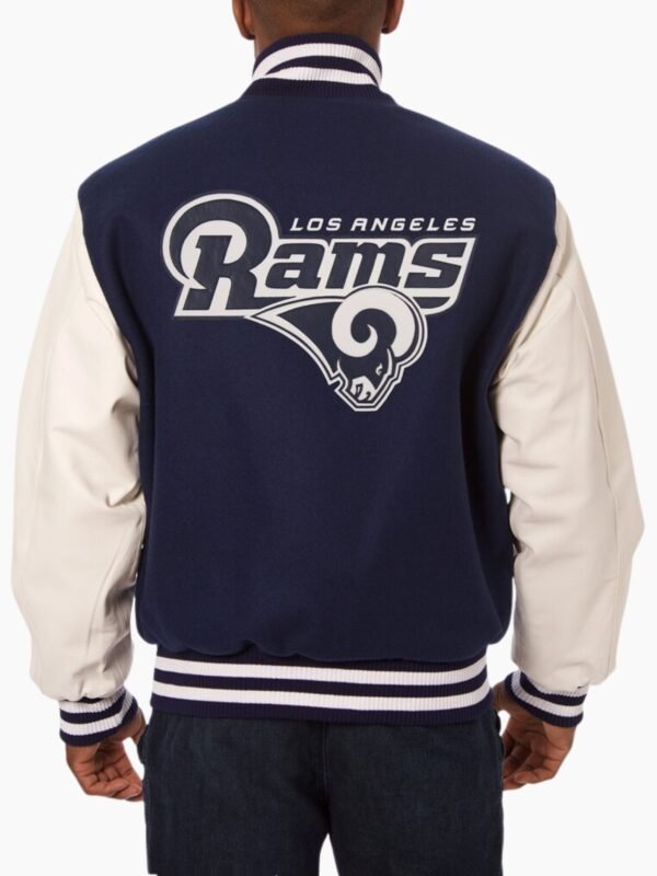 LA Rams White and Blue Varsity Jacket