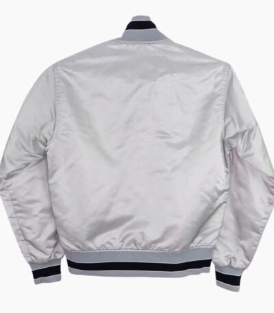 Las Vegas Raiders 80's Silver Satin Jacket