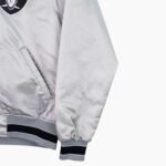 Las Vegas Raiders 80's Silver Satin Jacket