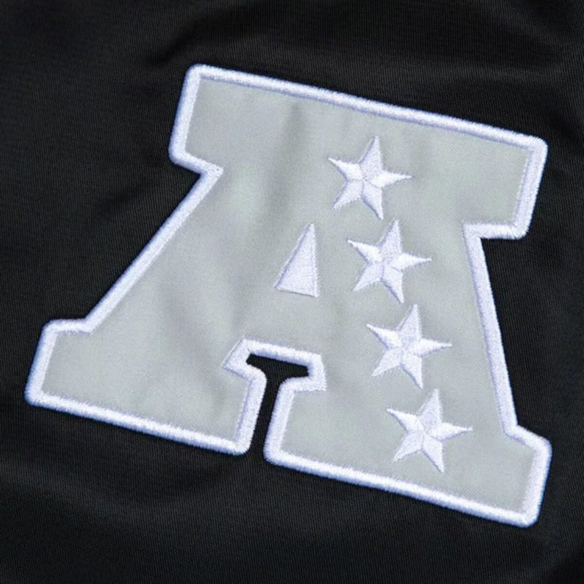 Las Vegas Raiders Gray and White Rib Bomber Black Jacket