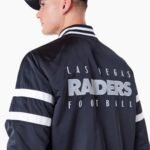 Las Vegas Raiders NFL Satin Black Bomber Jacket