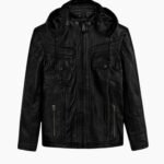 Leather Hood Jacket